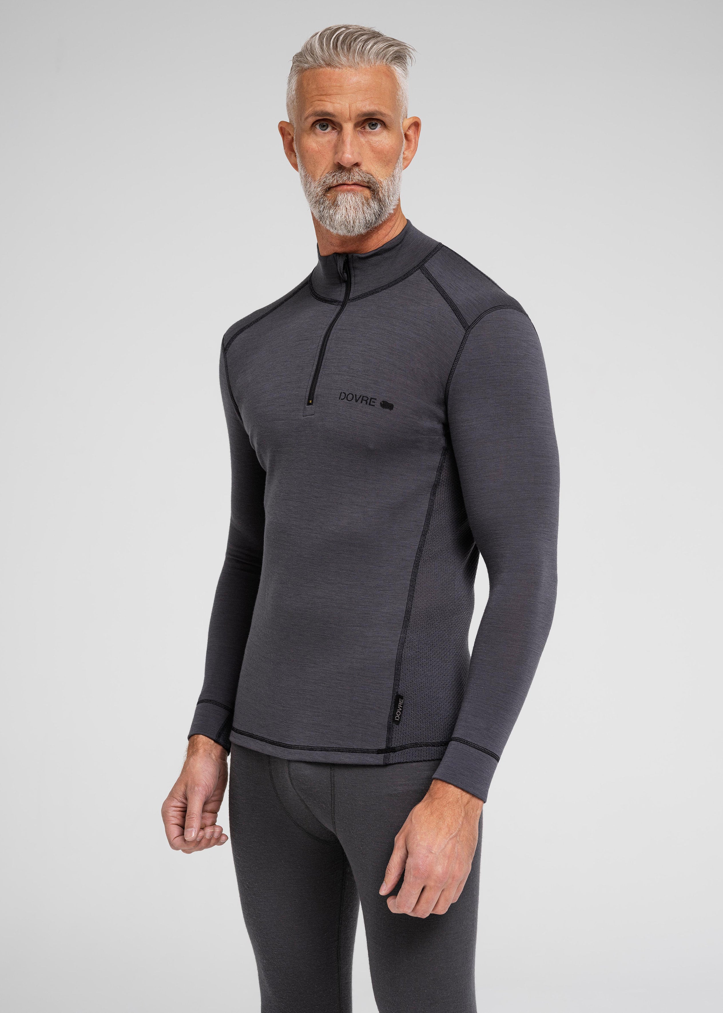 DOVRE WOOL LS SHIRT WITH ZIP