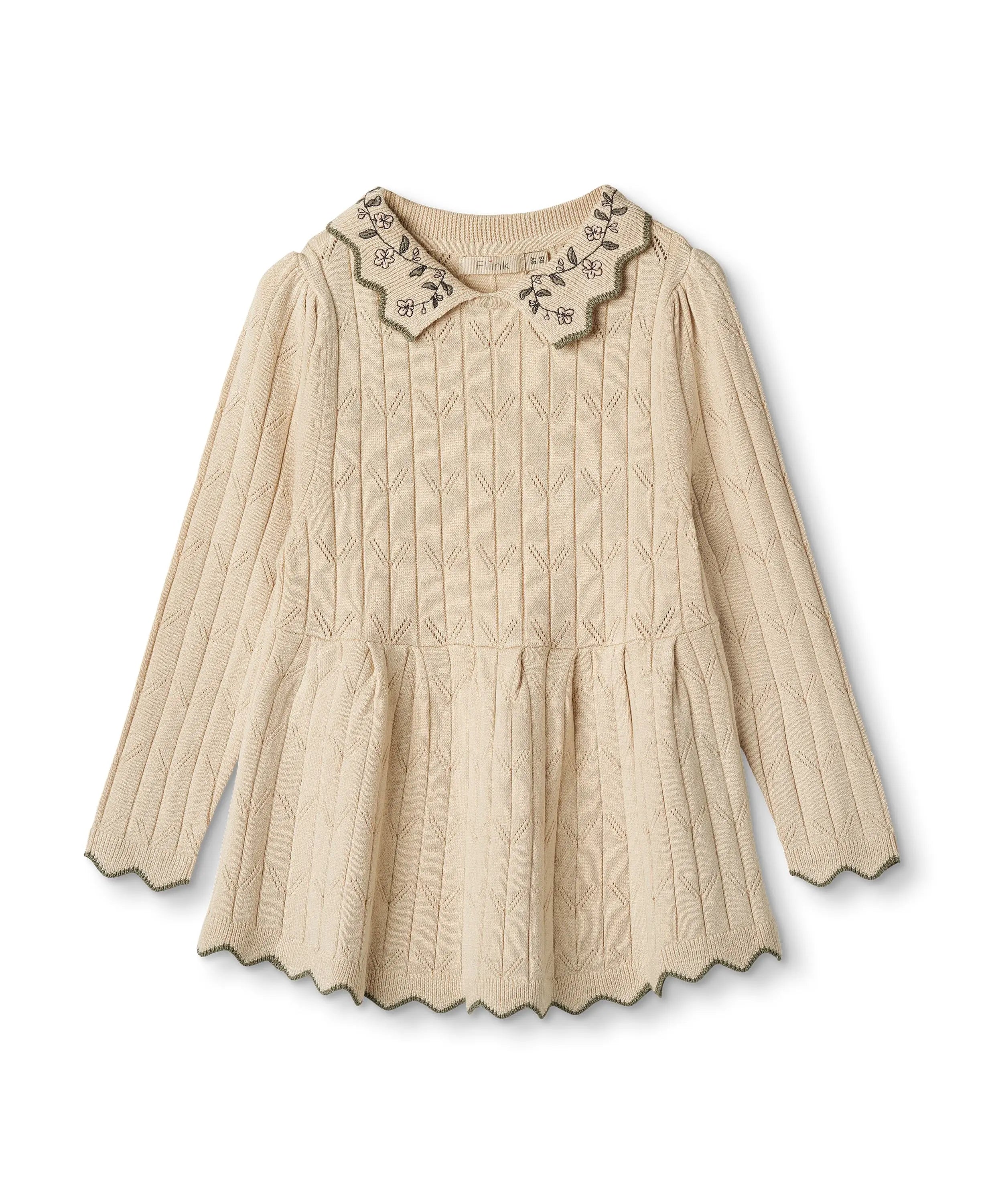 FLIINK - SUNNY EMBROIDERED LS BLOUSE (SANDSHELL)