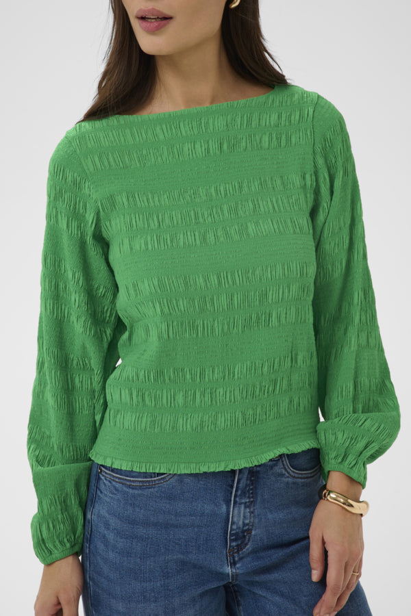Kaffe KOURTNEY blússa, Bright Green, framan