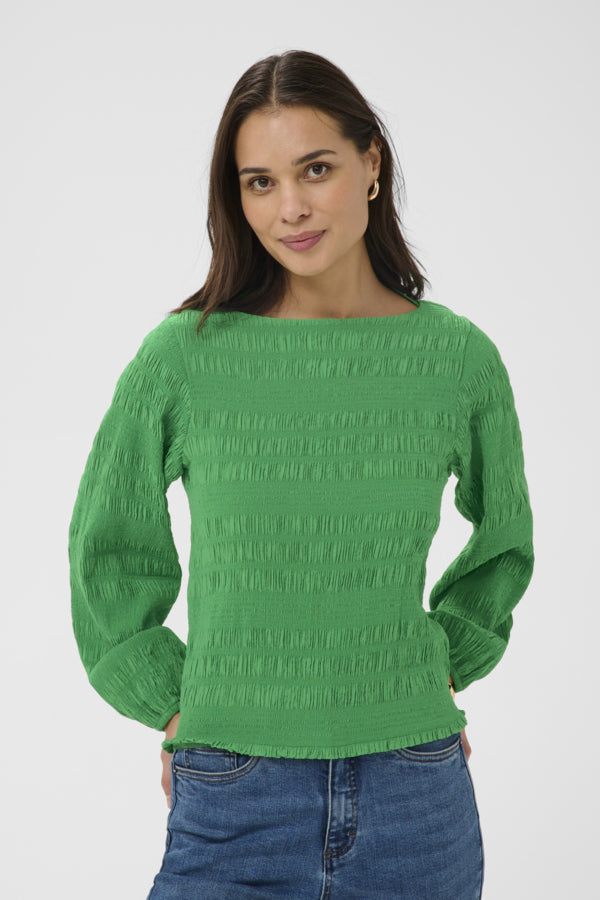 Kaffe KOURTNEY blússa, Bright Green, framan