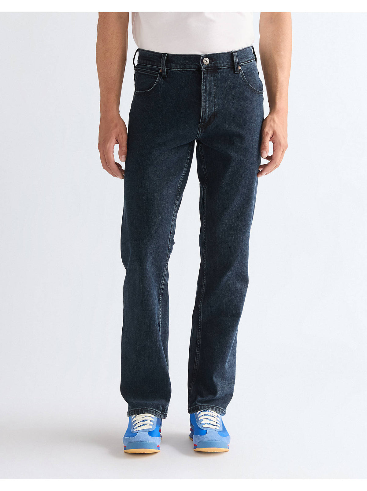 Wrangler Straight Gallabuxur, Blue Black