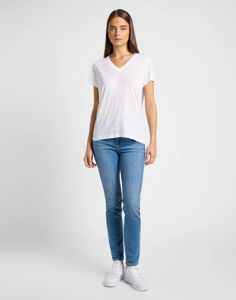 V NECK Stuttermabolur