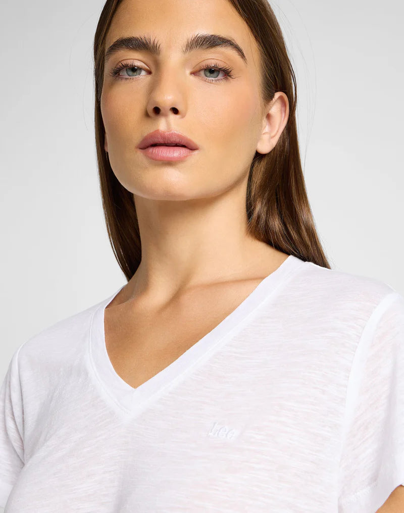 V NECK Stuttermabolur