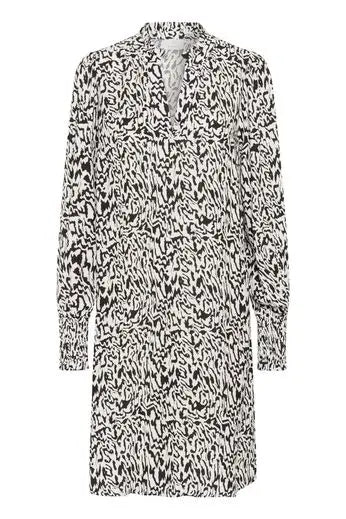 KAmathilde Dress (Chalk/Black Graphic Lines)