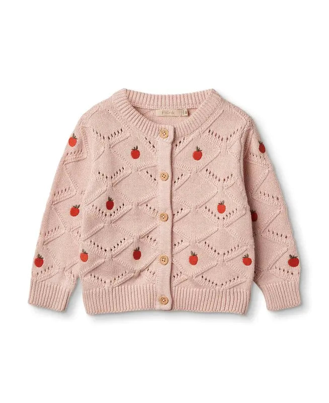 MELA APPLE CARDIGAN-PEACH WHIP