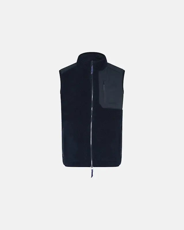 DOVRE Mens Teddy Fleece Vest (Navy)