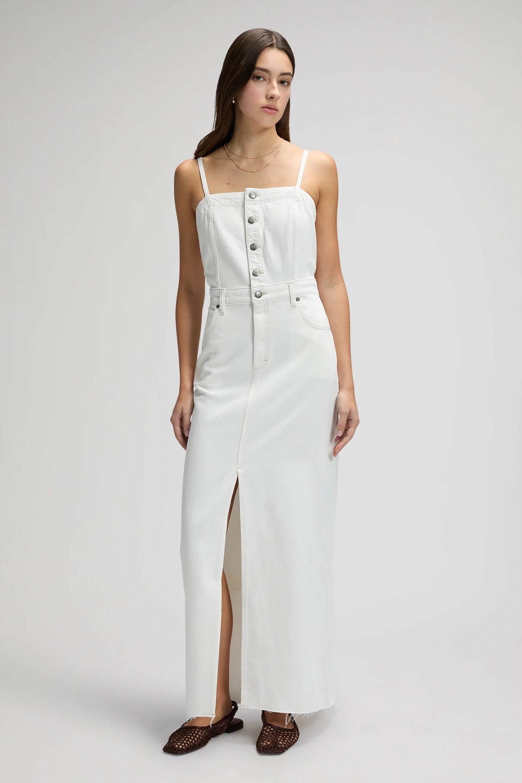 SLIM MAXI DENIM Kjóll