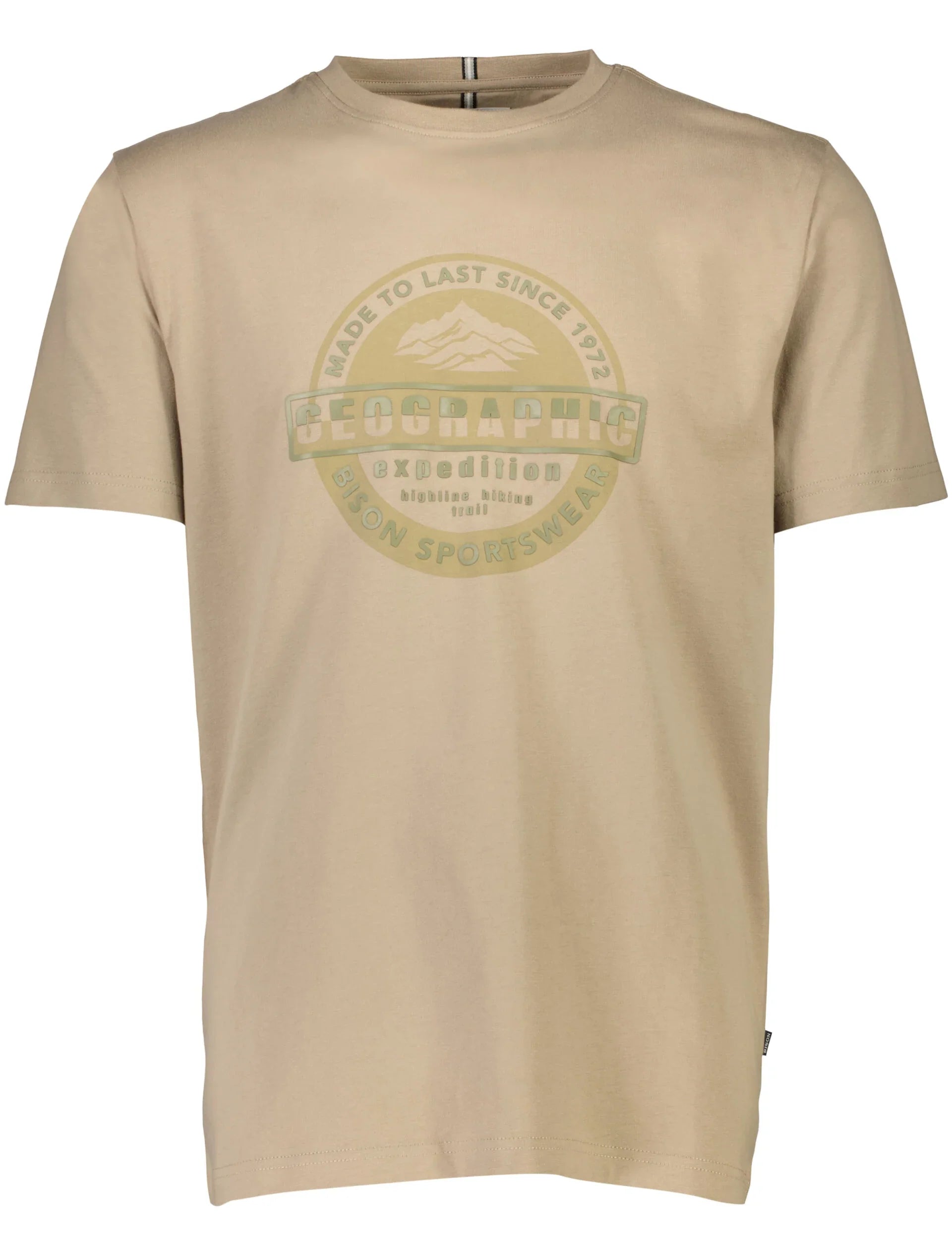 Bison Logo stuttermabolur með prenti
