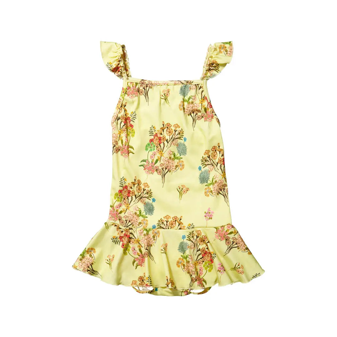 Swimsuit No. 741-Yellow floral