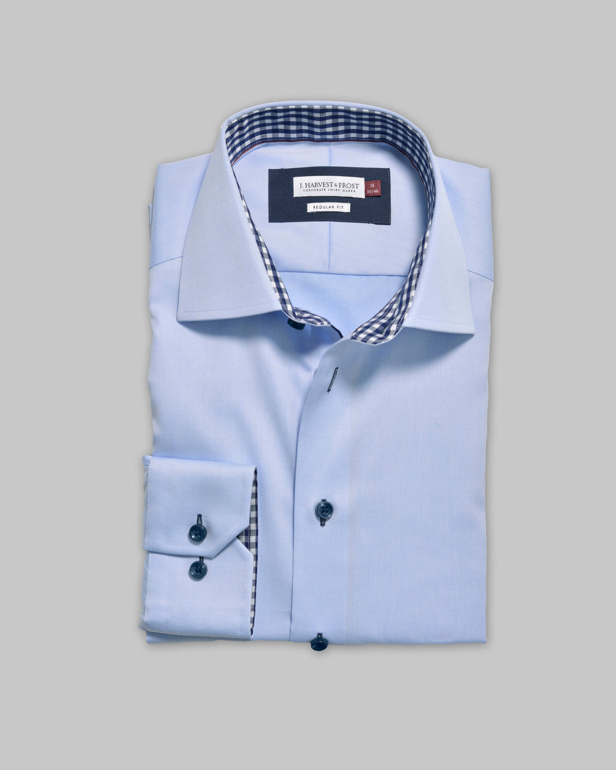 J.Harvest & Frost Skyrta Red Bow 20 Slim fit, Ljósblár/Dökkblár