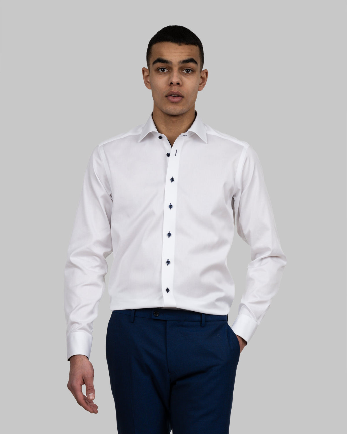 J.Harvest & Frost Skyrta Red Bow 20 Slim fit, Hvítur/Dökkblár