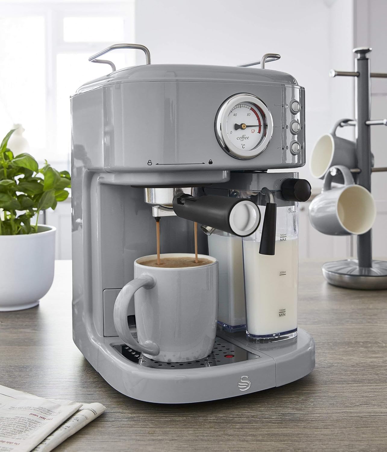 SWAN Espresso Auto Coffee Maker – Automatic Espresso Machine for Home Use