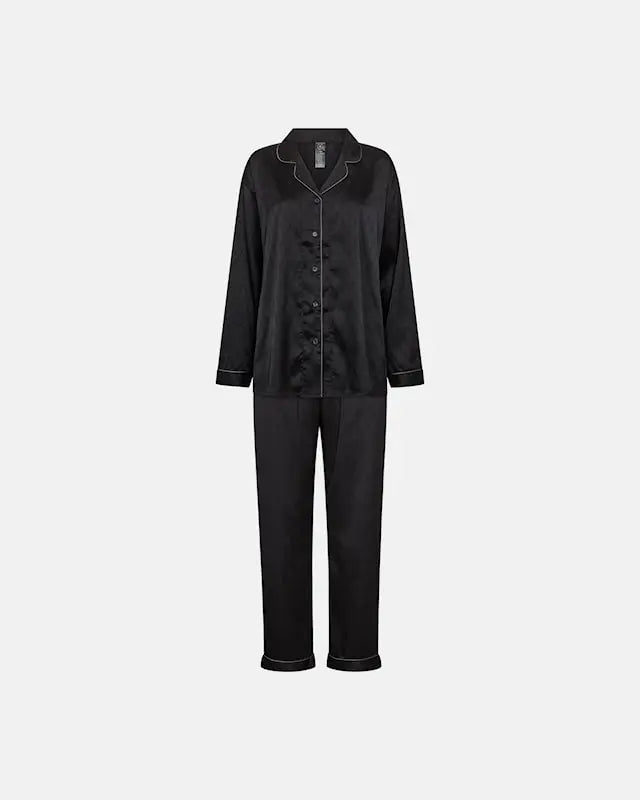 HYPETHEDETAiL satin pyjamas-Black ath var