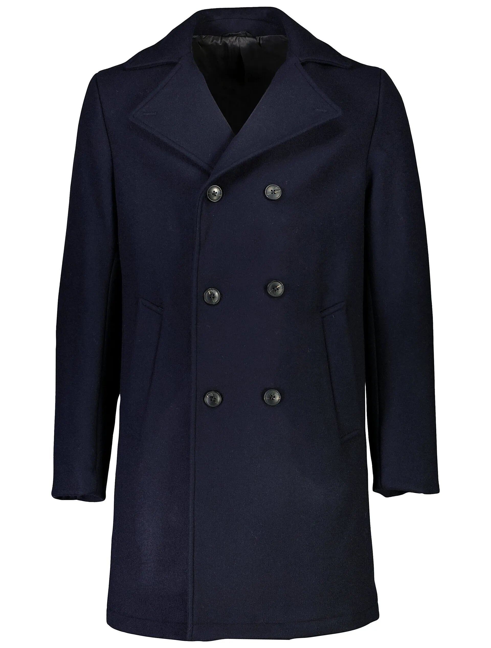 Recycled pea coat-NAVY