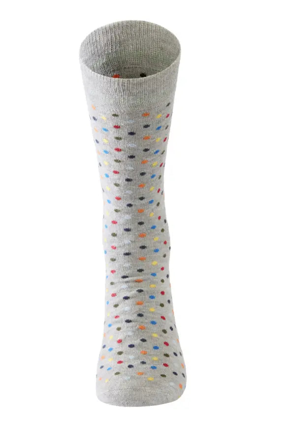 Lindbergh - Bamboo sock (Grey w colour dots)