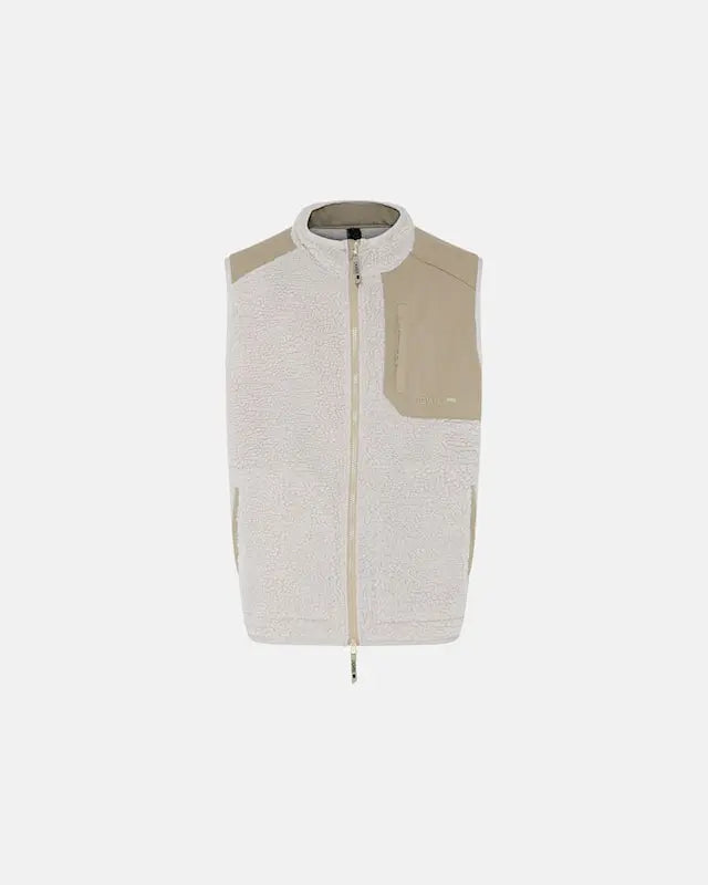 DOVRE Mens Teddy Fleece Vest (Beige)