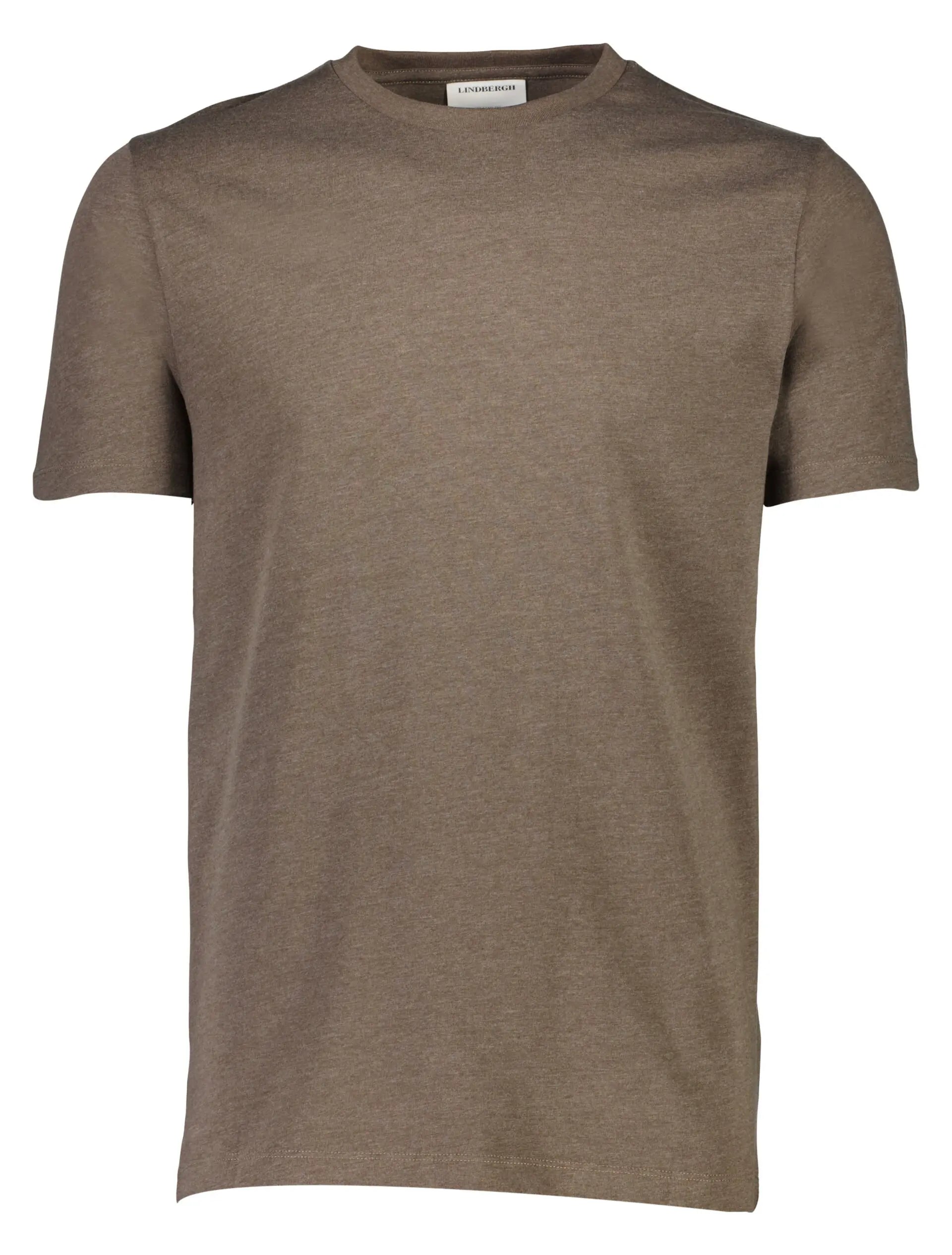 Basic tee S/S-DK BROWN MEL