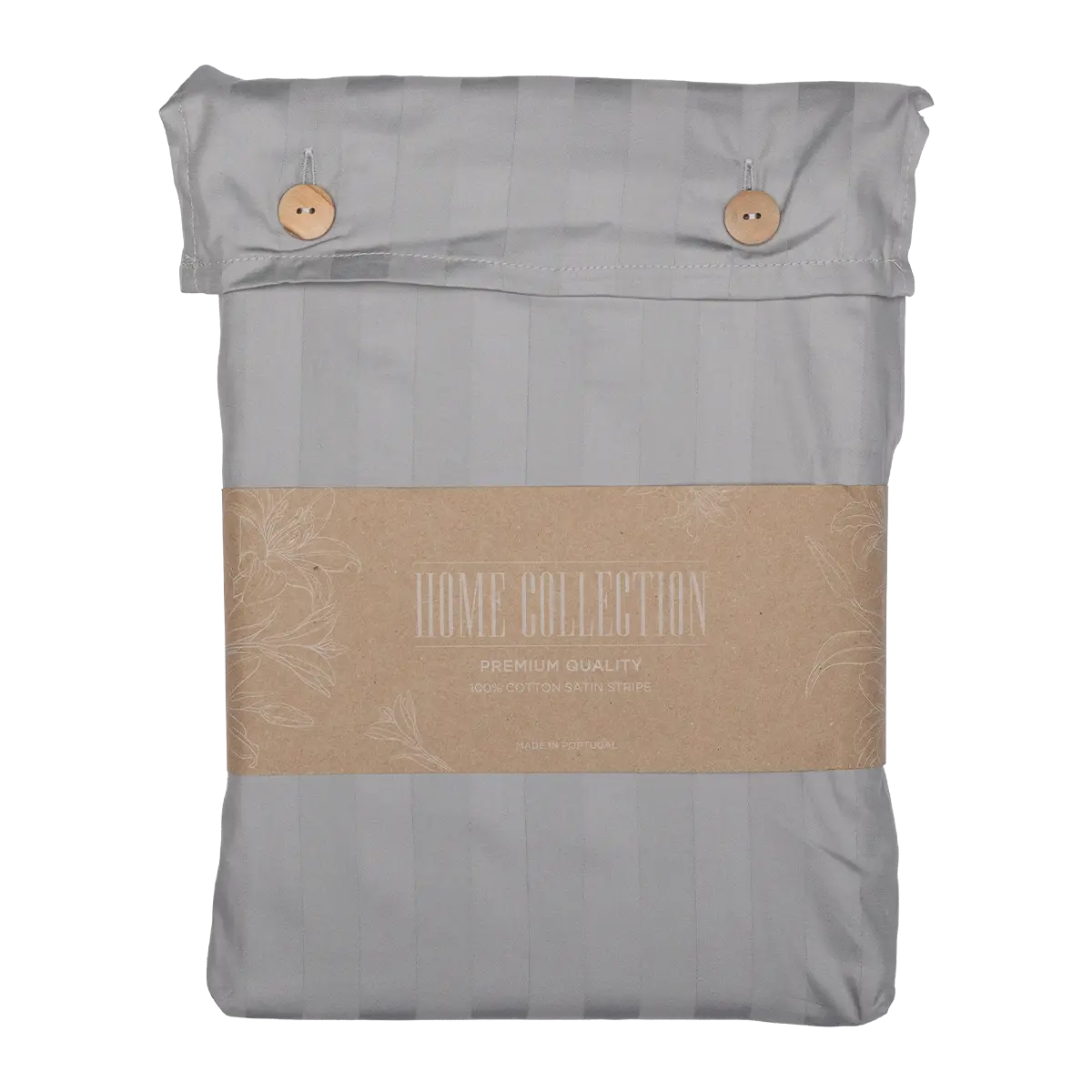 Satín Stripe Rúmföt Grátt 300 TC (P deild)