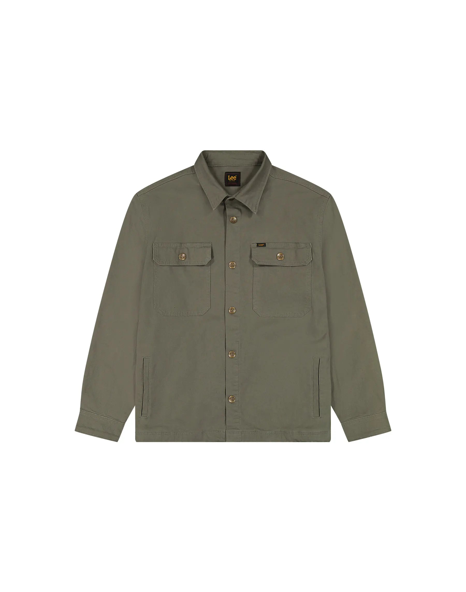 2 POCKET OVERSHIRT LICHEN OLIVE Skyrta