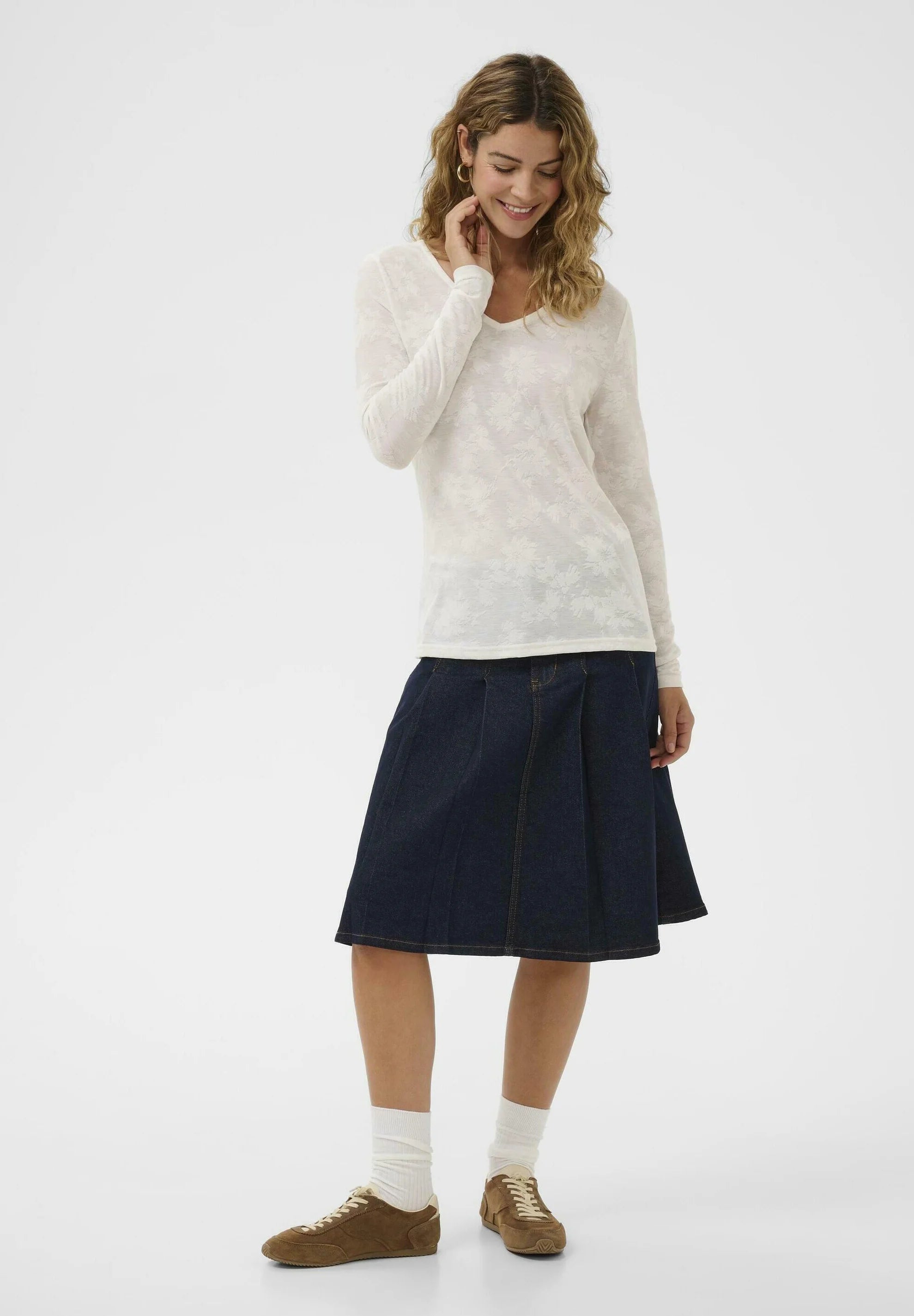 Olive síðermabolur