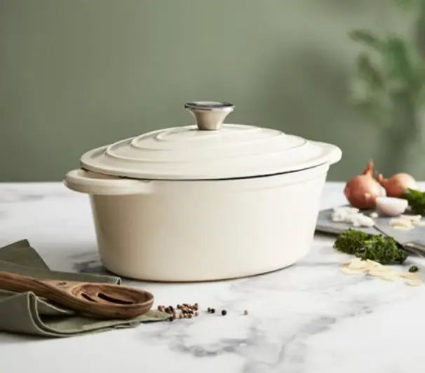 Barbary & Oak sporöskjulaga steypujárnspottur 29cm