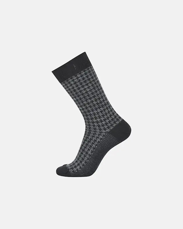 Egtved socks wool jacquard (Black)