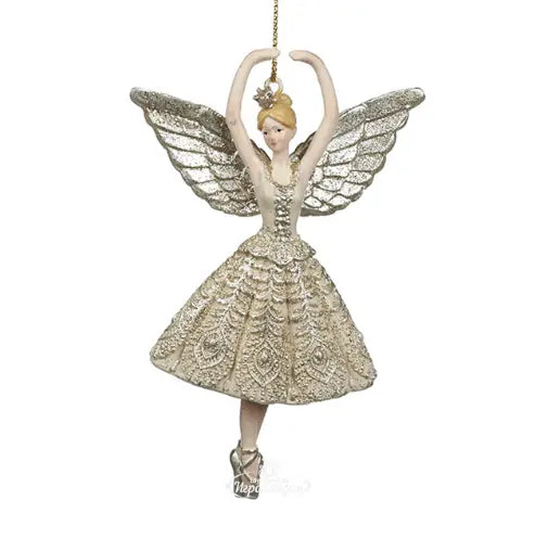 BALLERINA ANGEL ORN ASS/3 CRM/CHAMP 12CM