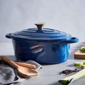 Barbary & Oak sporöskjulaga steypujárnspottur 29cm