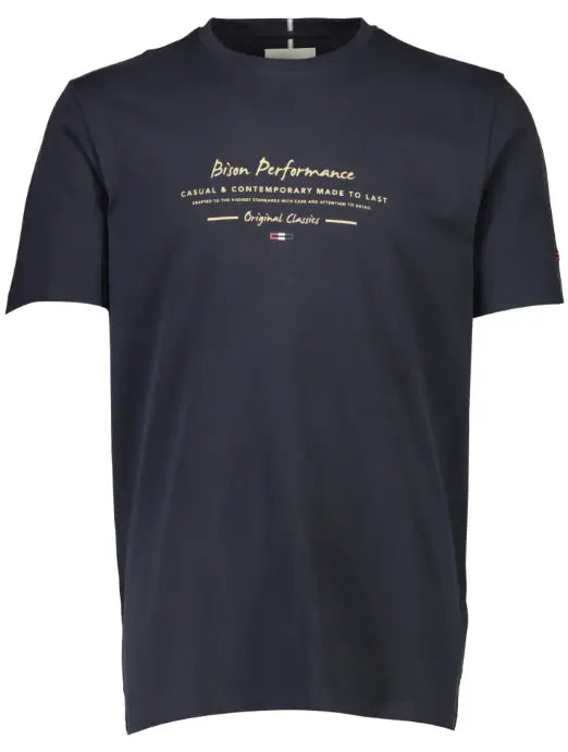 Bison O-neck tee with print