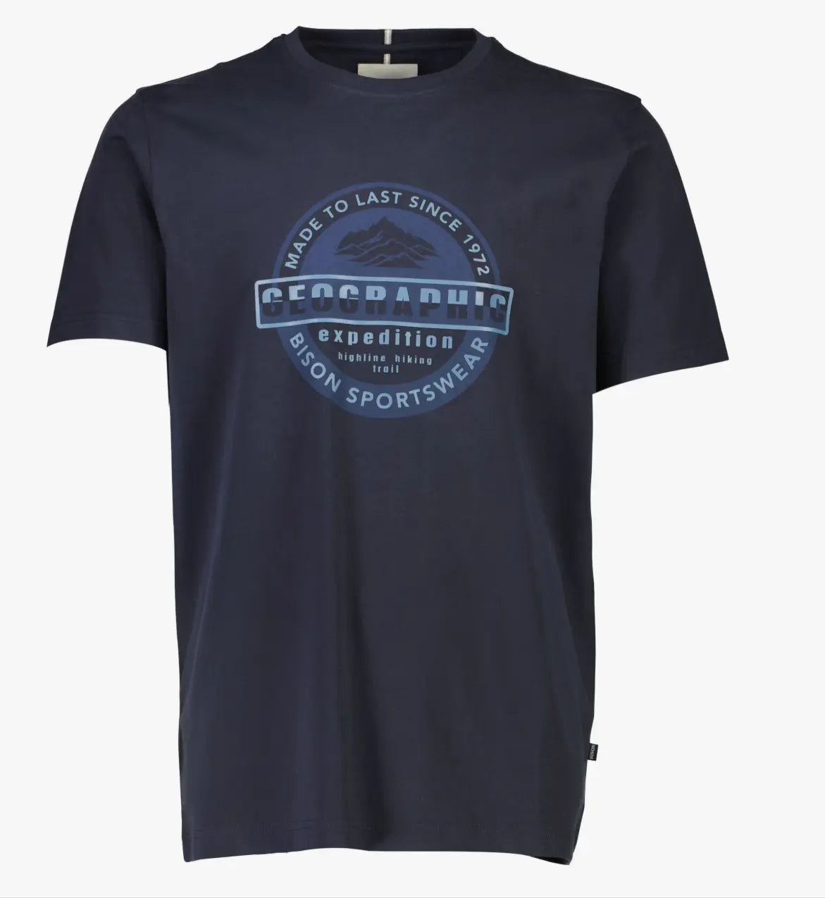 Bison Logo o-neck tee (Navy)