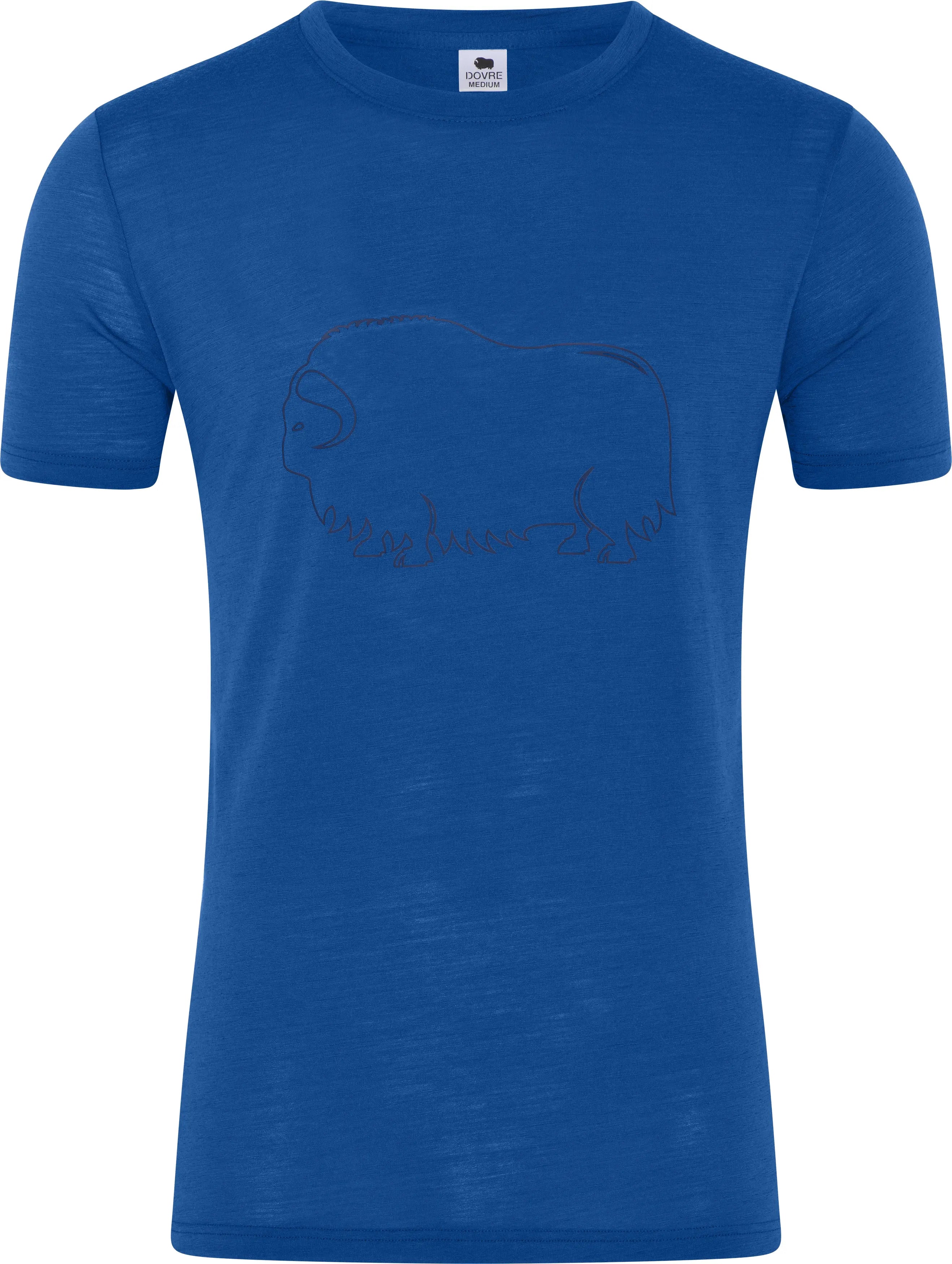 DOVRE Mens Wool Light T-Shirt 140g (BlueLogo)