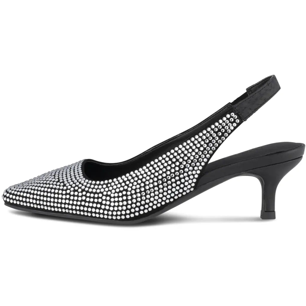 Maxine Slingback Crystal-020 Black