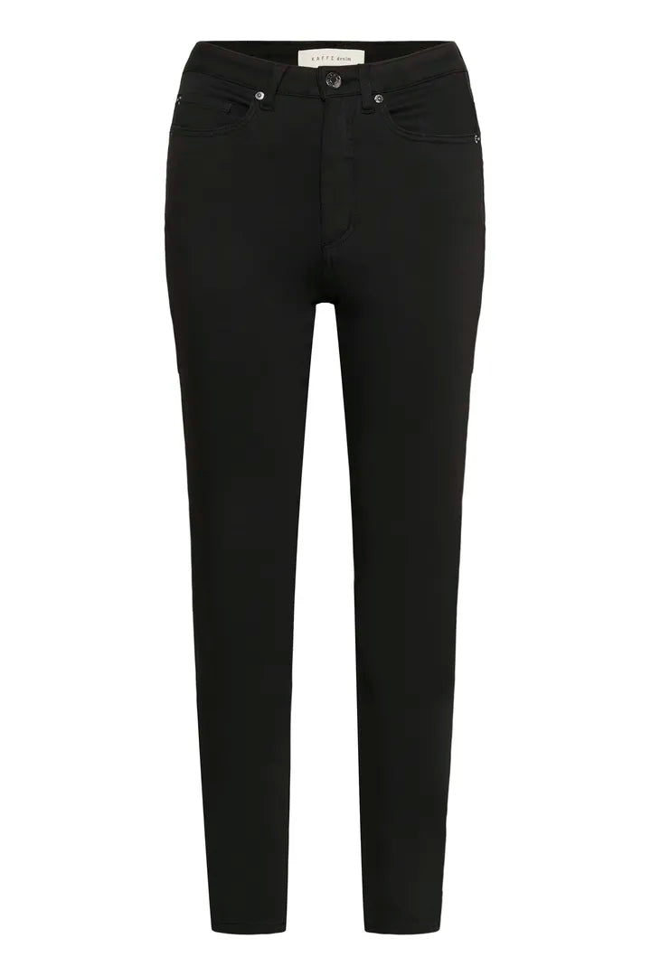 KAwillow HW Slim Fit Jeans-Black Deep