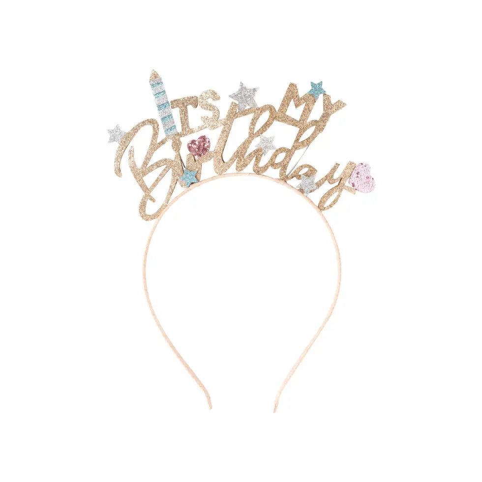 Birthday Tiara (golden drizzle)