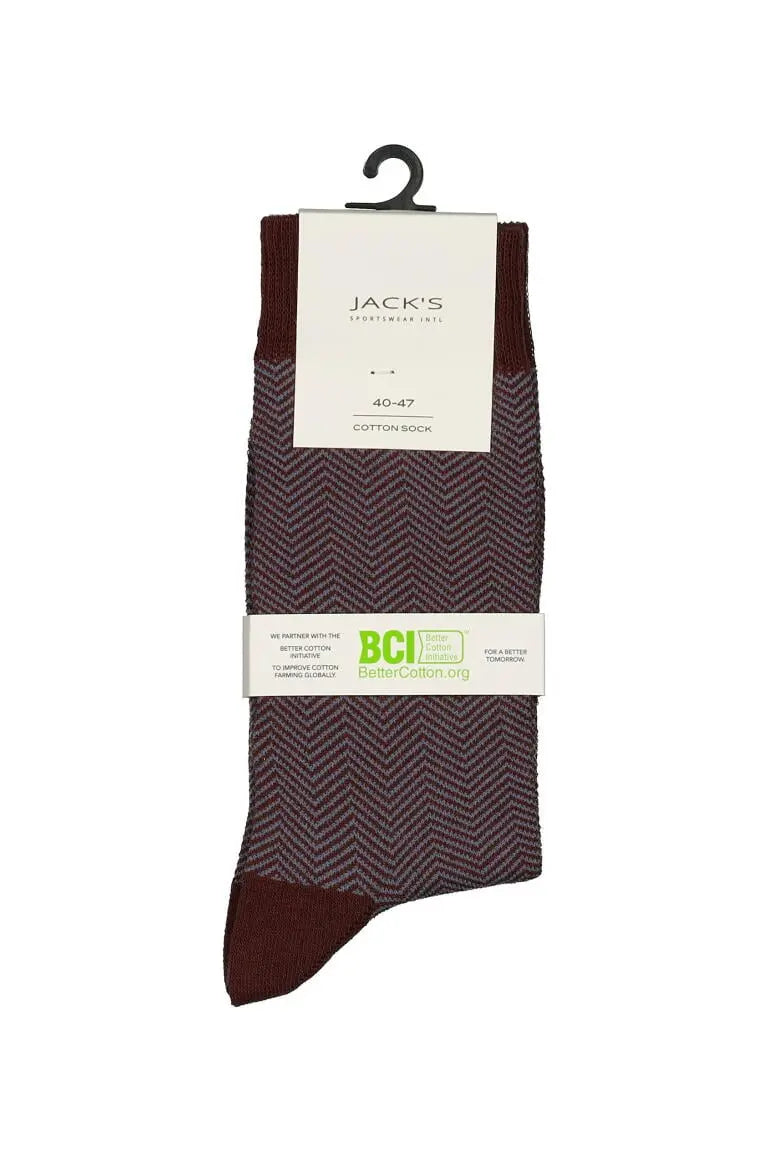 Herringbone Socks (Bordeaux)