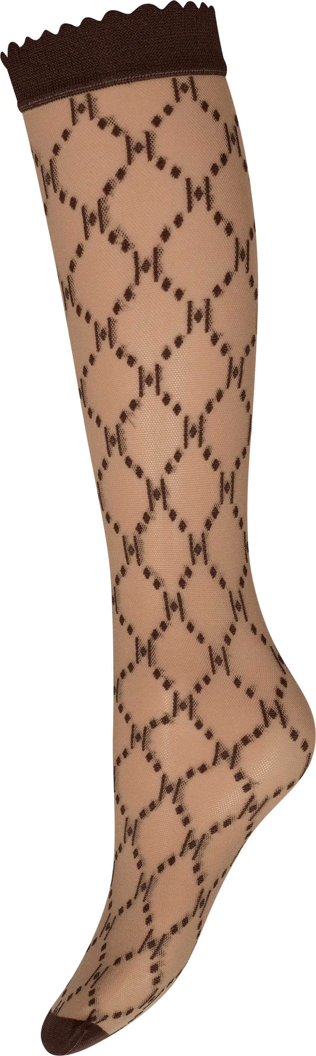 HYPETHEDETAiL knee high logo - Brown