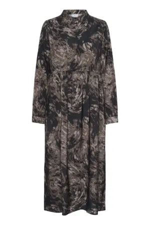 KAjamie Shirt Dress-Brown Graphic Print