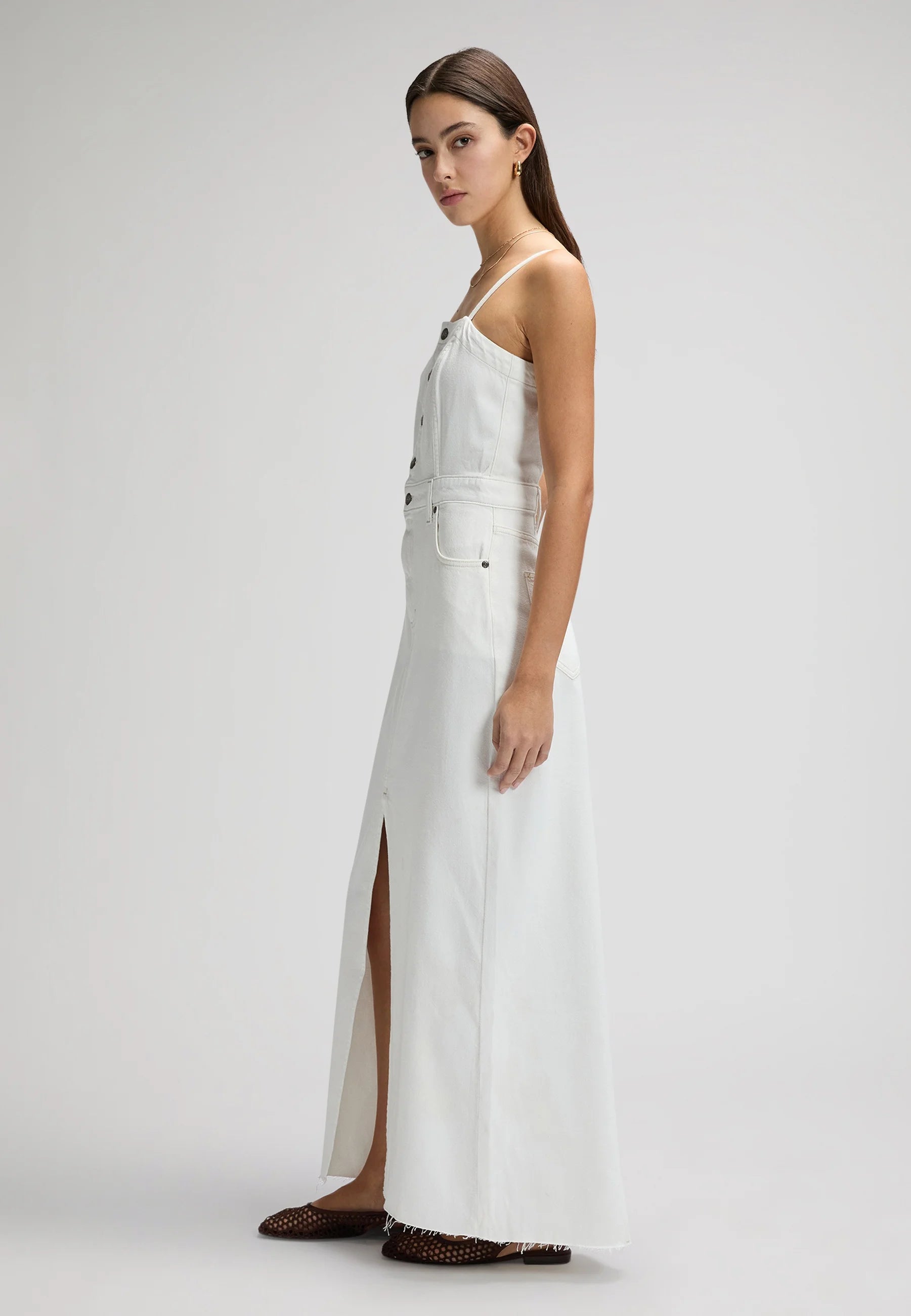 Slim Maxi Denim kjóll