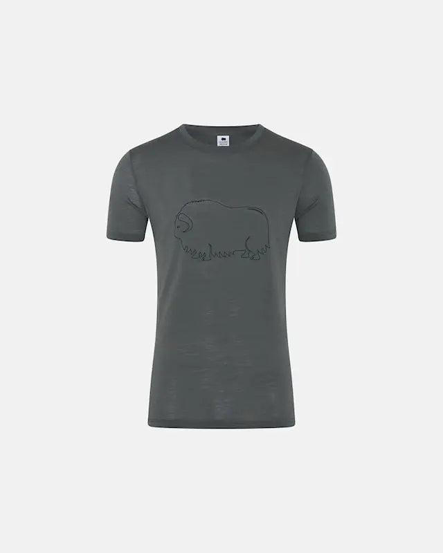 DOVRE Mens Wool Light T-Shirt 140g (GreenLogo)