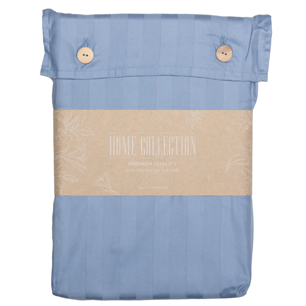 Satín Stripe Rúmföt Blátt 300 TC (P deild)