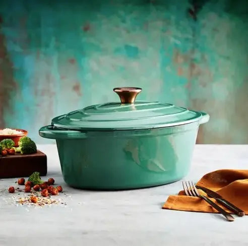 Barbary & Oak sporöskjulaga steypujárnspottur 29cm