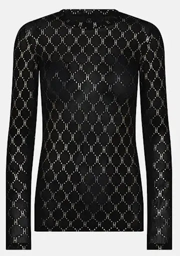 HYPETHEDETAiL blouse w/print (Black)