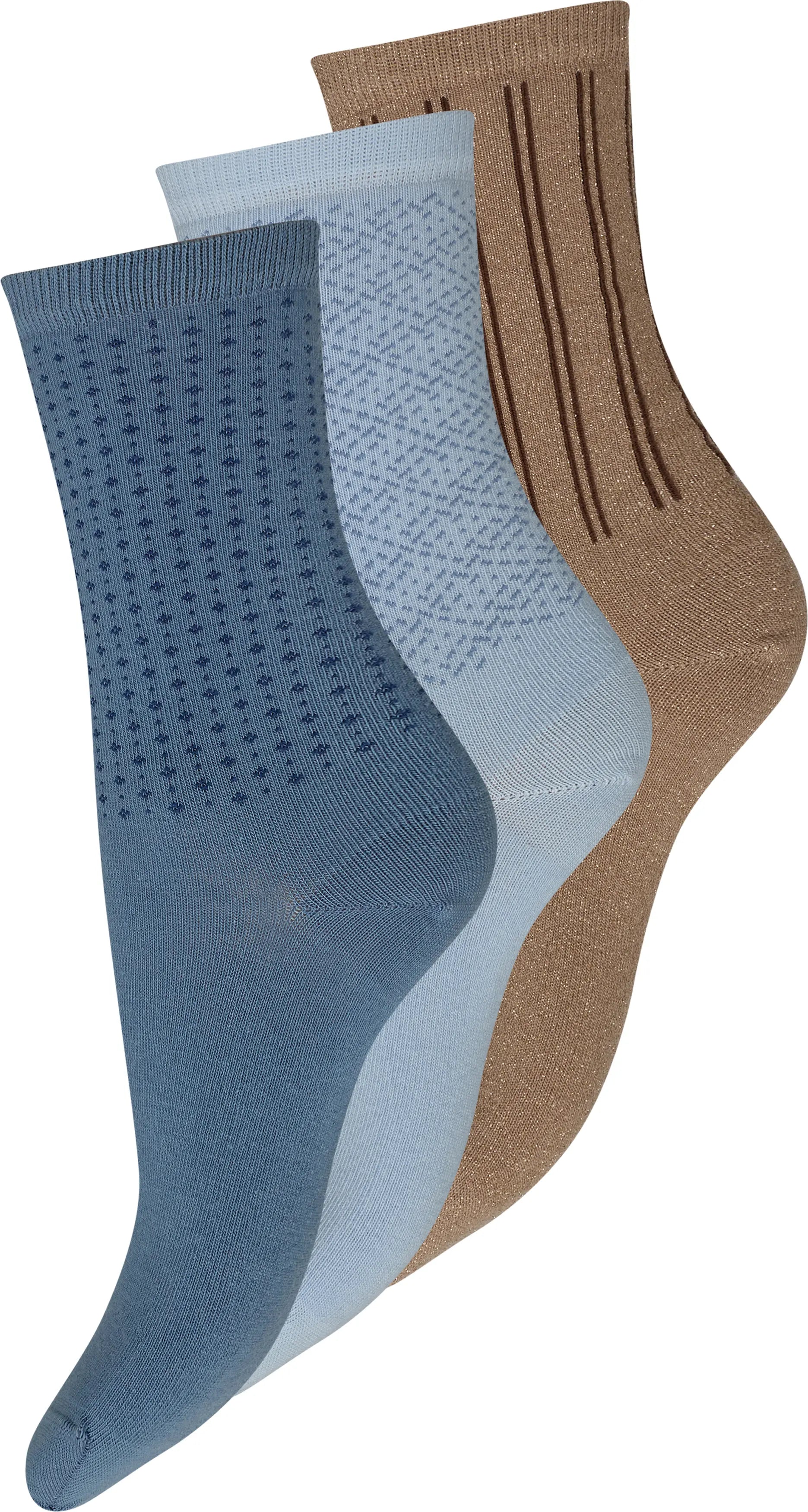 DECOY 3-pack ankle sock cotton-Multicolour