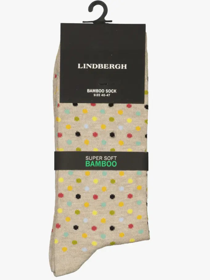 Lindbergh - Bamboo sock (Sand w colour dots)