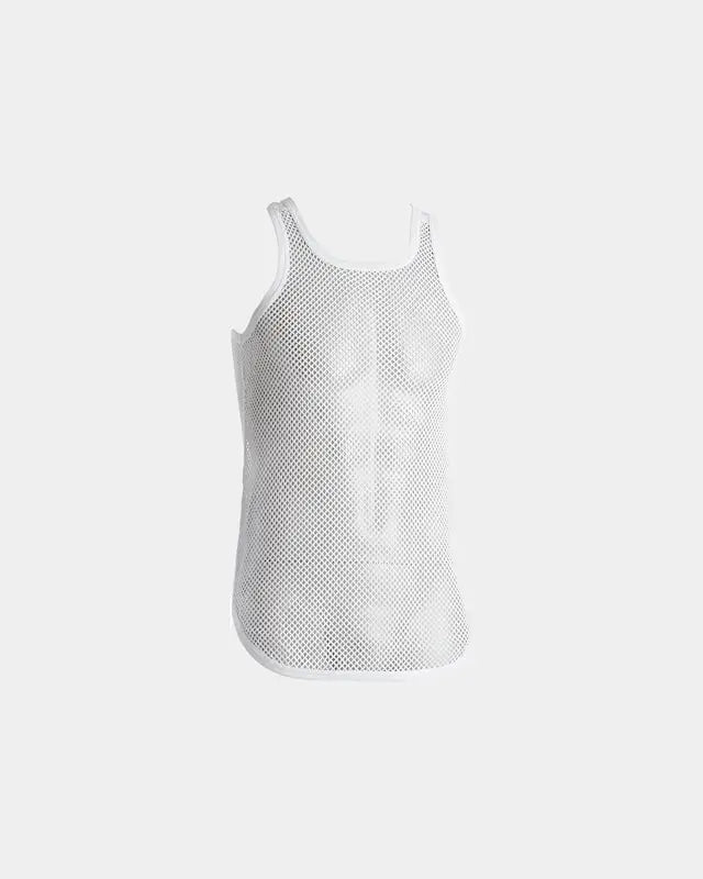 Dovre Mens cotton mesh top (white)