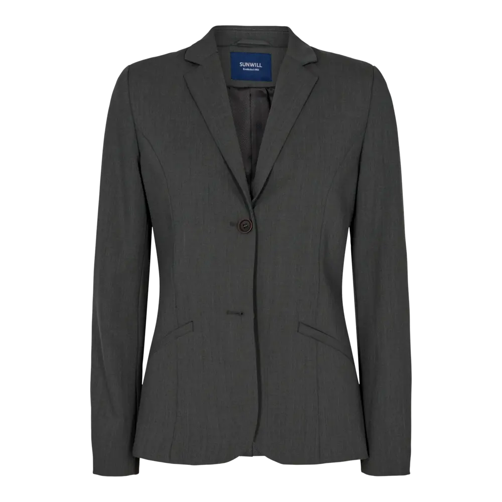 Women's Regular Fit Traveller Blazer (Dark Grey)
