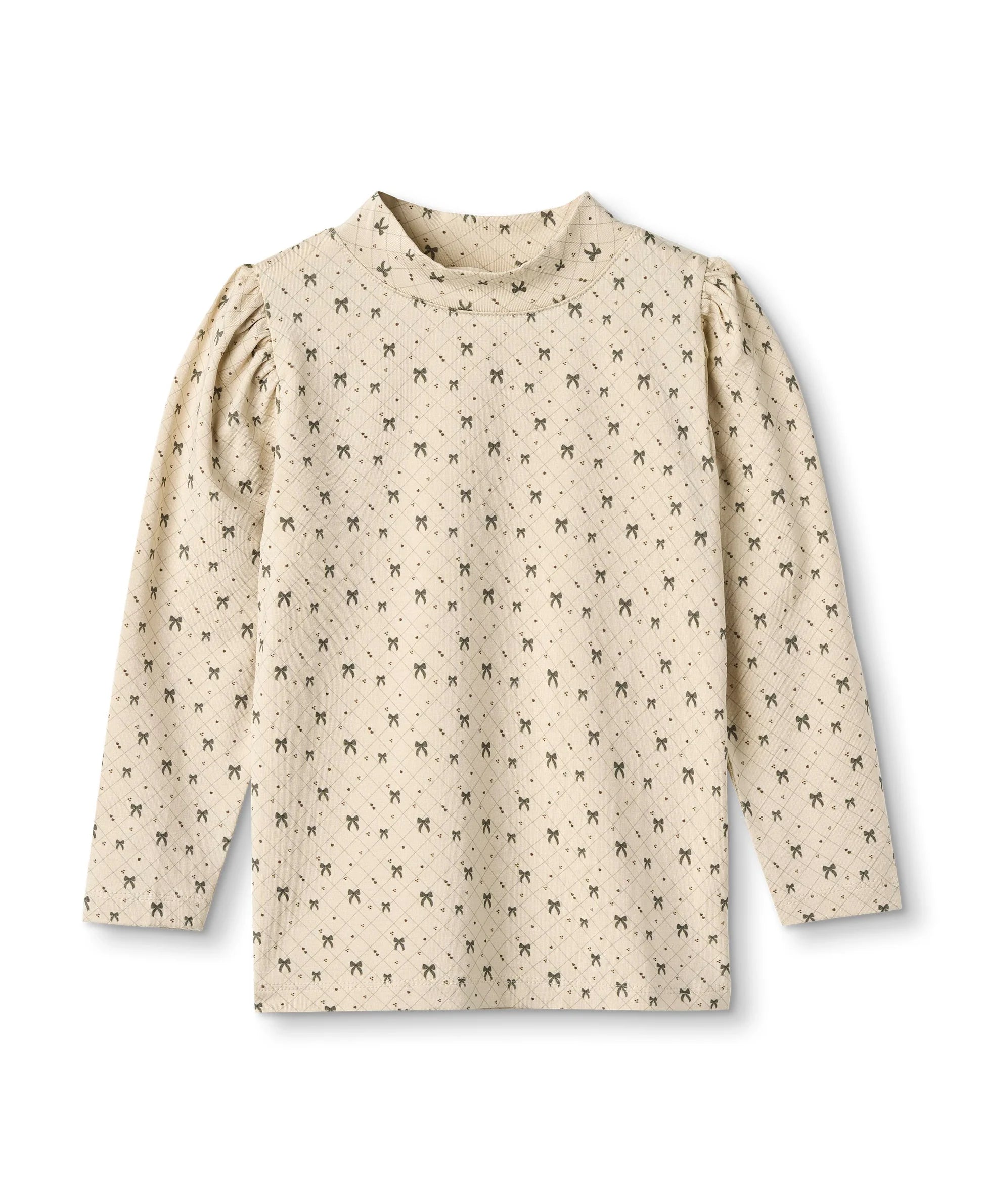 KELLY LS PUFF BLOUSE-SANDSHELL AOP.