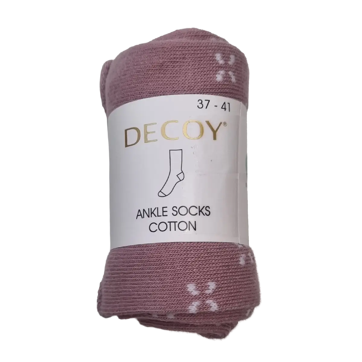 Decoy - Ankle Socks Cotton (bleikir með hvítu munstri)