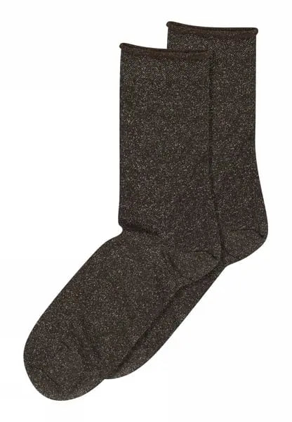 Lucinda glitter socks (Dark Brown)