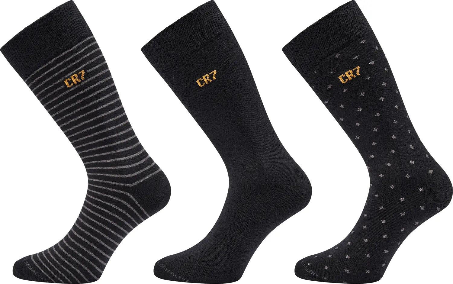 CR7 Mens socks 3-pack in box (gold, black, grey)